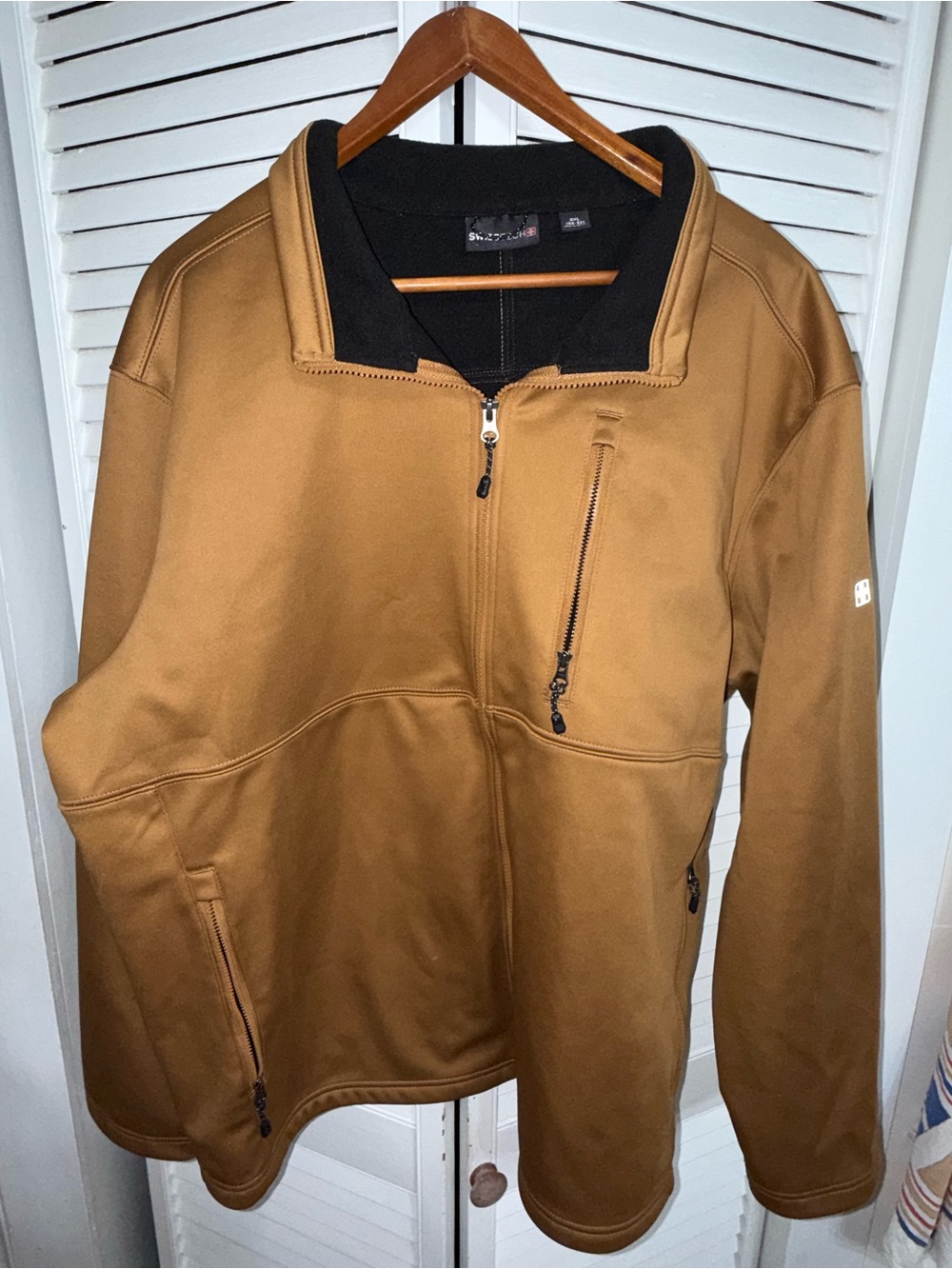 Men's 2XL Brown Swiss Tech Zipped Jacket